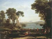 Claude Lorrain landscape with the marriage of lsaac and rebecca oil on canvas